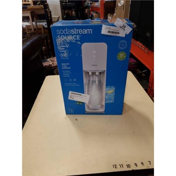 AS NEW SODA STREAM SOURCE SPARKLING WATER MAKER - CO2 BOTTLE NOT INCLUDED