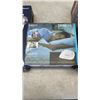Image 4 : SMALL TOTE OF SEWING SUPPLIES WITH IHOME LIGHTED VANITY SPEAKER, SOUNDSPA REJUVENATE AND INTEX AIRBE