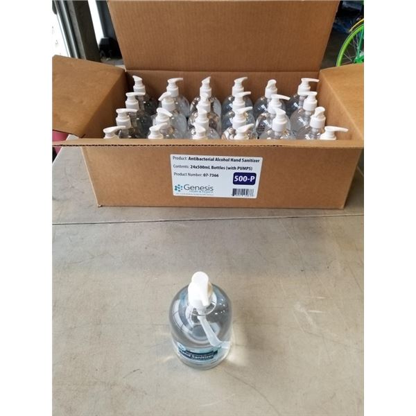 CASE OF HAND SANITIZER - 24 BOTTLES WITH PUMPS