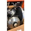 Image 2 : BOX OF POTS AND PANS