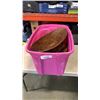 Image 1 : TOTE OF METAL LEAF PLATES, METAL CENTERPIECE DISH AND WHITE DISHES