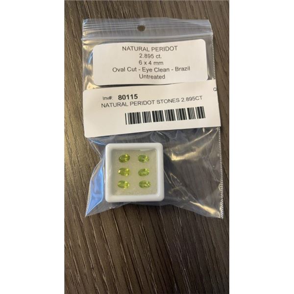 NATURAL PERIDOT STONES 2.895CT