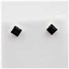 Image 1 : STERLING SILVER 4MM X 4MM GENUINE SAPPHIRE STUD EARRINGS, 1CT, W/A $460.00
