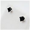 Image 2 : STERLING SILVER 4MM X 4MM GENUINE SAPPHIRE STUD EARRINGS, 1CT, W/A $460.00