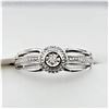 Image 1 : STERLING SILVER DIAMOND RING, 0.02CTS, W/A $580.00, SIZE 6.75