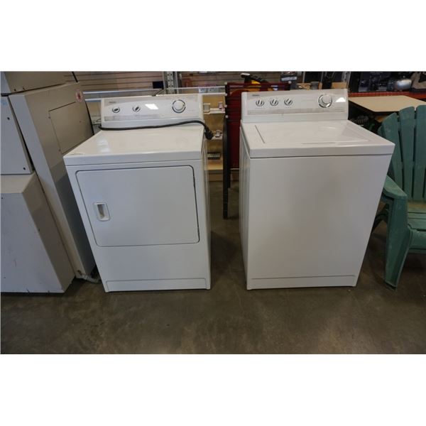 WHITE MAYTAG PERFORMA WASHER AND DRYER - WORKING