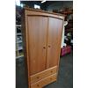 Image 2 : WOOD WARDROBE 68 INCHES TALL