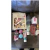 Image 1 : BOX OF BEAUTY PRODUCTS AND HAND SOAP DISPENSERS