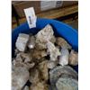 Image 2 : PAIL OF SEMI PRECIOUS STONES - QUARTZ AND AMETHYST