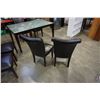 Image 8 : MODERN GLASSTOP DINING TABLE WITH 6 CHAIRS