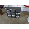 Image 1 : BLACK ORGANIZER SHELF WITH 9 WICKER BASKETS
