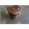 Image 3 : WICKER 24" TALL HAMPER WITH LID