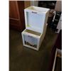 Image 1 : 3 ROLLING BINS WITH SHADOWBOX FRONTS