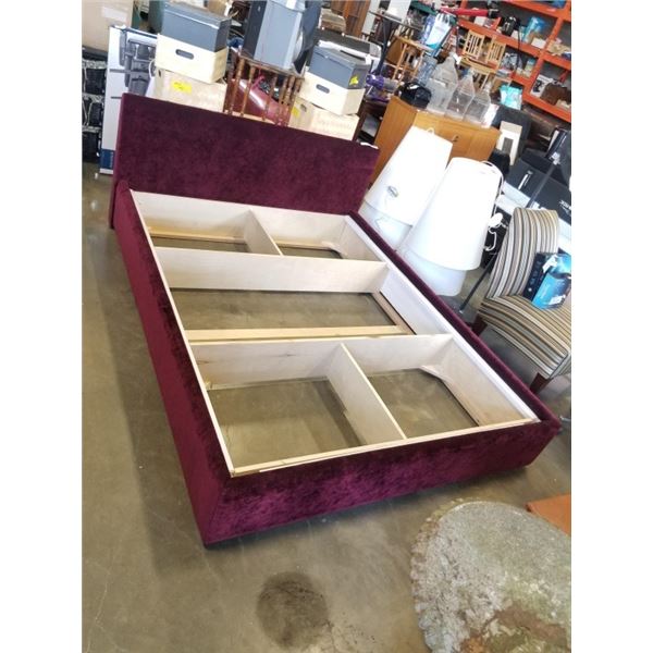 BURGUNDY QUEENSIZE BED FRAME