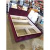 Image 1 : BURGUNDY QUEENSIZE BED FRAME