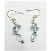 Image 1 : STERLING SILVER GENUINE AQUAMARINE BRIOLETTE EARRINGS, 3.36CTS, W/A $675.00