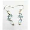 Image 2 : STERLING SILVER GENUINE AQUAMARINE BRIOLETTE EARRINGS, 3.36CTS, W/A $675.00