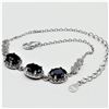 Image 3 : STERLING SILVER 7.75MM X 5.8MM NATURAL SAPPHIRE (3.63CTS) & CZ BRACELET, W/A $1140.00