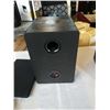 Image 3 : THONET AND VANDER KURBIS BT 340 WATT BOOKSHELF SPEAKER SET - TESTED WORKING, ONE SPEAKER BROKEN GRIL