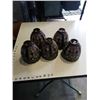 Image 1 : 5 LEADED GLASS LAMP SHADES