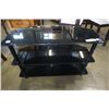 Image 1 : 3 TIER GLASS ENTERTAINMENT STAND
