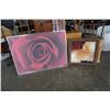 Image 1 : LARGE ROSE PRINT AND ABSTRACT PRINT