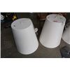 Image 1 : 2 LARGE WHITE PENDENT LIGHTS - 26 INCHES TALL
