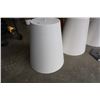 Image 2 : 2 LARGE WHITE PENDENT LIGHTS - 26 INCHES TALL