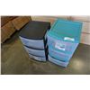 Image 2 : TWO 3 DRAWER ORGANIZERS