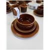 Image 2 : LOT OF HORNSEA ENGLAND HEIRLOOM DISHES, CREAM AND SUGAR, PLATES, BOWLS, MUGS 1973 1974 - 41 PIECES