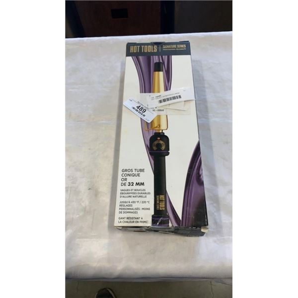 HOT TOOLS 1 1/4 INCHGOLD LARGE TAPERED HAIR STYLING WAND - TESTED WORKING