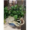 Image 2 : TOTE AND BOX OF ARTIFICIAL PLANTS