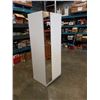 Image 2 : WHITE WARDROBE 80 INCHES TALL WITH MIRROR DOOR