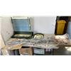Image 1 : 5FT DECORATIVE METAL CANDLE HOLDER WITH COAT HOOK, SHELVING UNIT AND FISHING SIGN