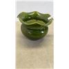 Image 2 : ENGLISH 1920's GREEN SLIP GLAZED PLANT POT