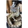 Image 8 : METAL HORSE DRAWN CART FIGURE, ARTIFICIAL BONSAI TREE AND CASTLE FIGURE WITH FOUNTAIN BASE