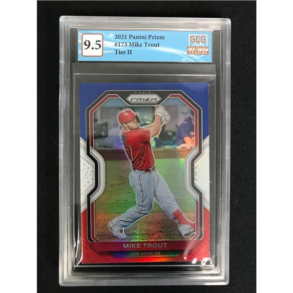 2021 PANINI PRIZM NO.173 MIKE TROUT TIER II (GCG 9.5)