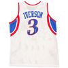 Image 2 : Philadelphia 76ers Allen Iverson Autographed White & Blue Jersey (JSA Stock)