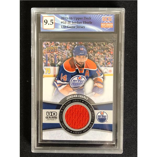 2015-16 UPPER DECK NO.GJ-JE JORDAN EBERLE UD GAME JERSEY (GCG 9.5)