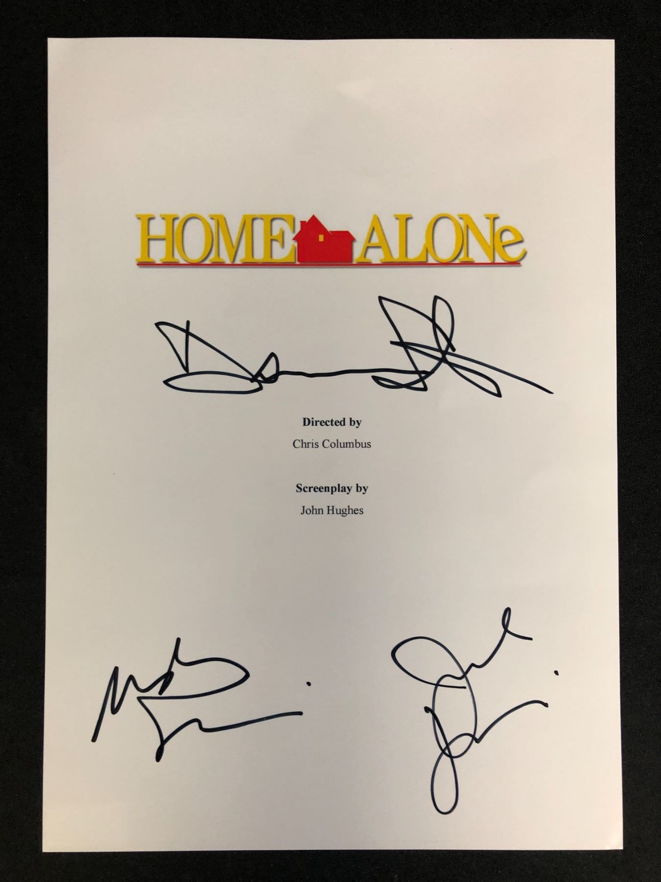 HOME ALONE CAST SIGNED SCRIPT COVER (RA COA)