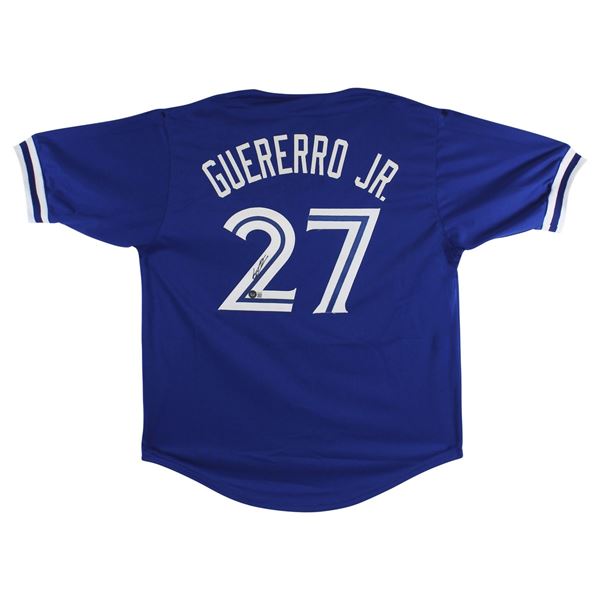 VLADIMIR GUERRERO JR. SIGNED BLUE JAYS JERSEY (BECKETT AUTHENTIC)