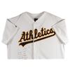 Image 2 : Athletics Jose Canseco "Career Stat" Signed White Majestic Jersey (Beckett)