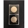 Image 1 : NEWFOUNDLAND 1909 AND 1917 CANADIAN SILVER 50 CENT PCS .925 SILVER
