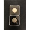 Image 1 : 1917 AND 1919  NEWFOUNDLAND  25 CENT PCS .925 SILVER