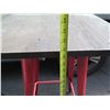 Image 13 : Multiple Stools / Low Tables: Plastic, Wood Top, Red Metal Legged, etc