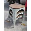 Image 2 : Multiple Stools / Low Tables: Plastic, Wood Top, Red Metal Legged, etc