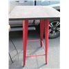 Image 9 : Multiple Stools / Low Tables: Plastic, Wood Top, Red Metal Legged, etc