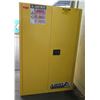 Image 1 : Justrite Metal Yellow Sure-Grip Flammable Liquid 2 Door Storge Cabinet