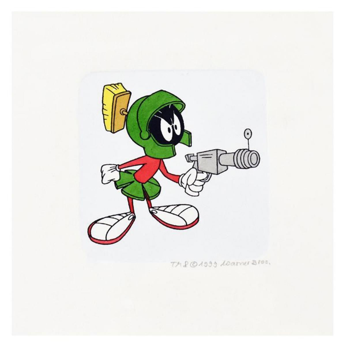 "Marvin the Martian" Framed Limited Edition Etching with Hand-Tinted ...