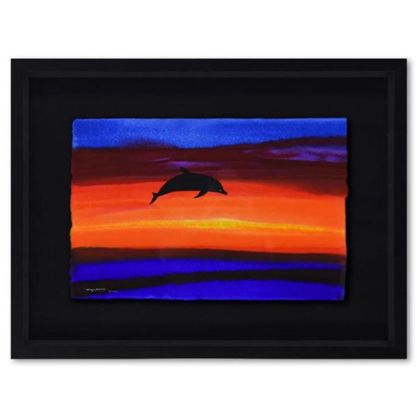 Wyland, "Sea 4" Framed Original Watercolor Painting Hand Signed with Letter of Authenticity.